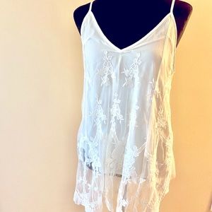 White top embroidered front. Never worn!